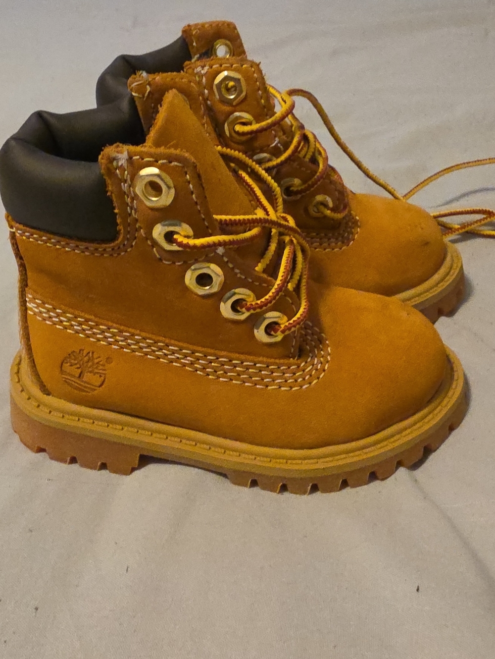 Timberland Kids Wheat Suede Lace-Up Boots